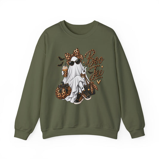 BOO Jee Leopard Crewneck Sweatshirt