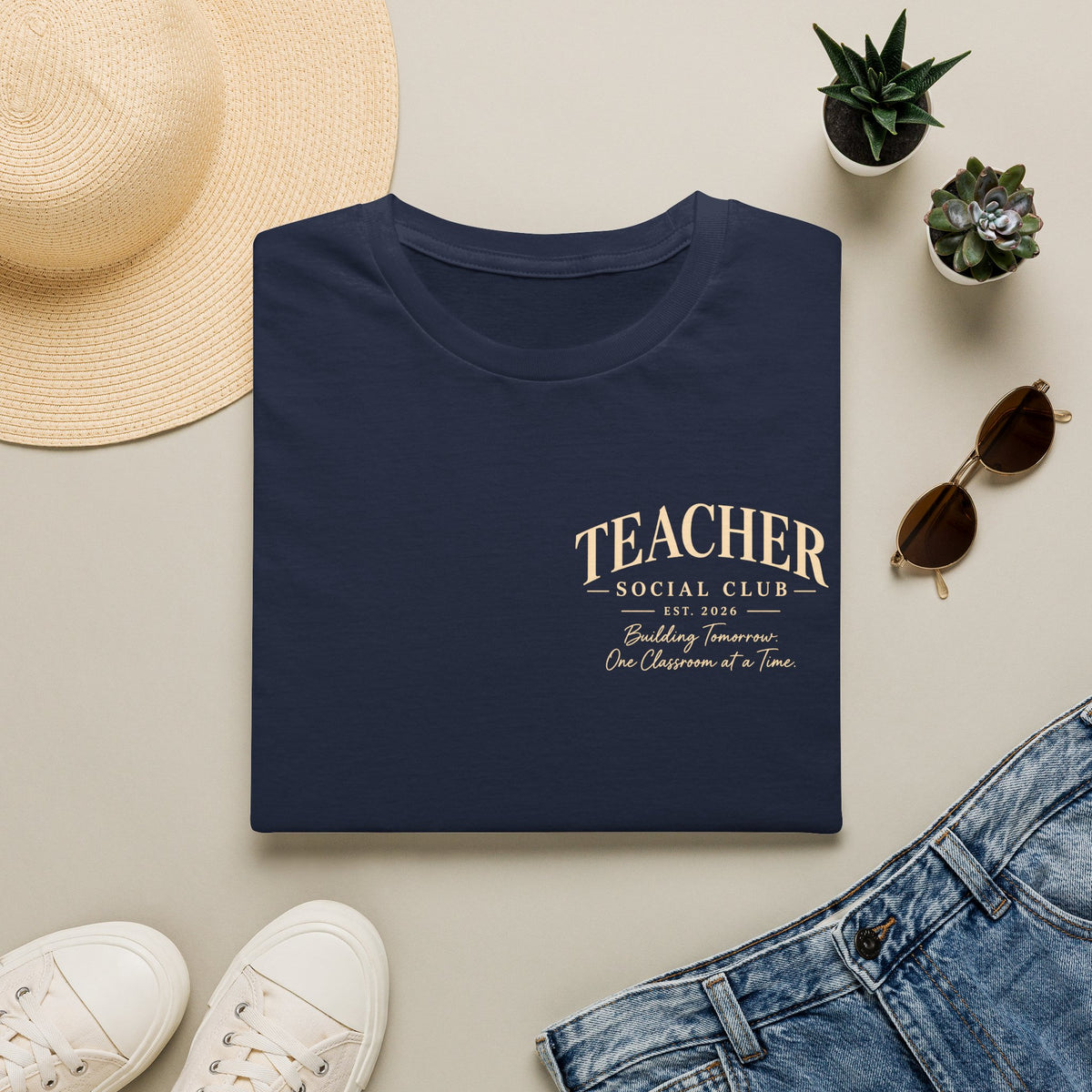 Teacher Social Club T-Shirt – Vintage Collegiate Teacher Gift Tee