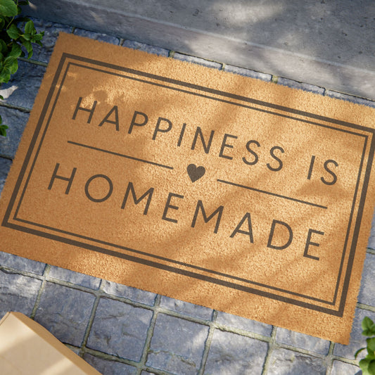 Happiness Is Homemade Doormat