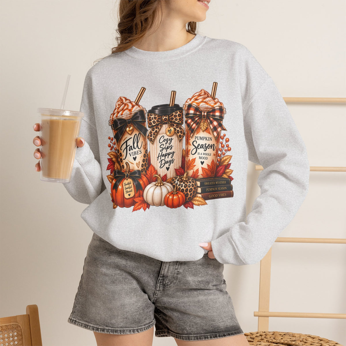 Fall Coffee Cozy Crewneck Sweatshirt