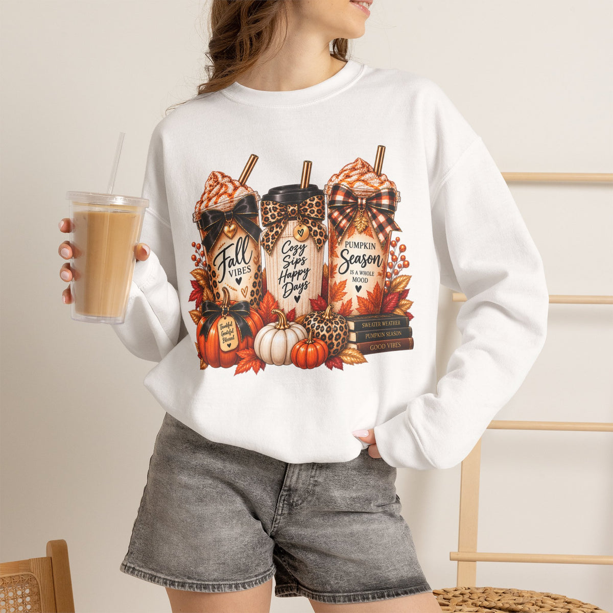 Fall Coffee Cozy Crewneck Sweatshirt