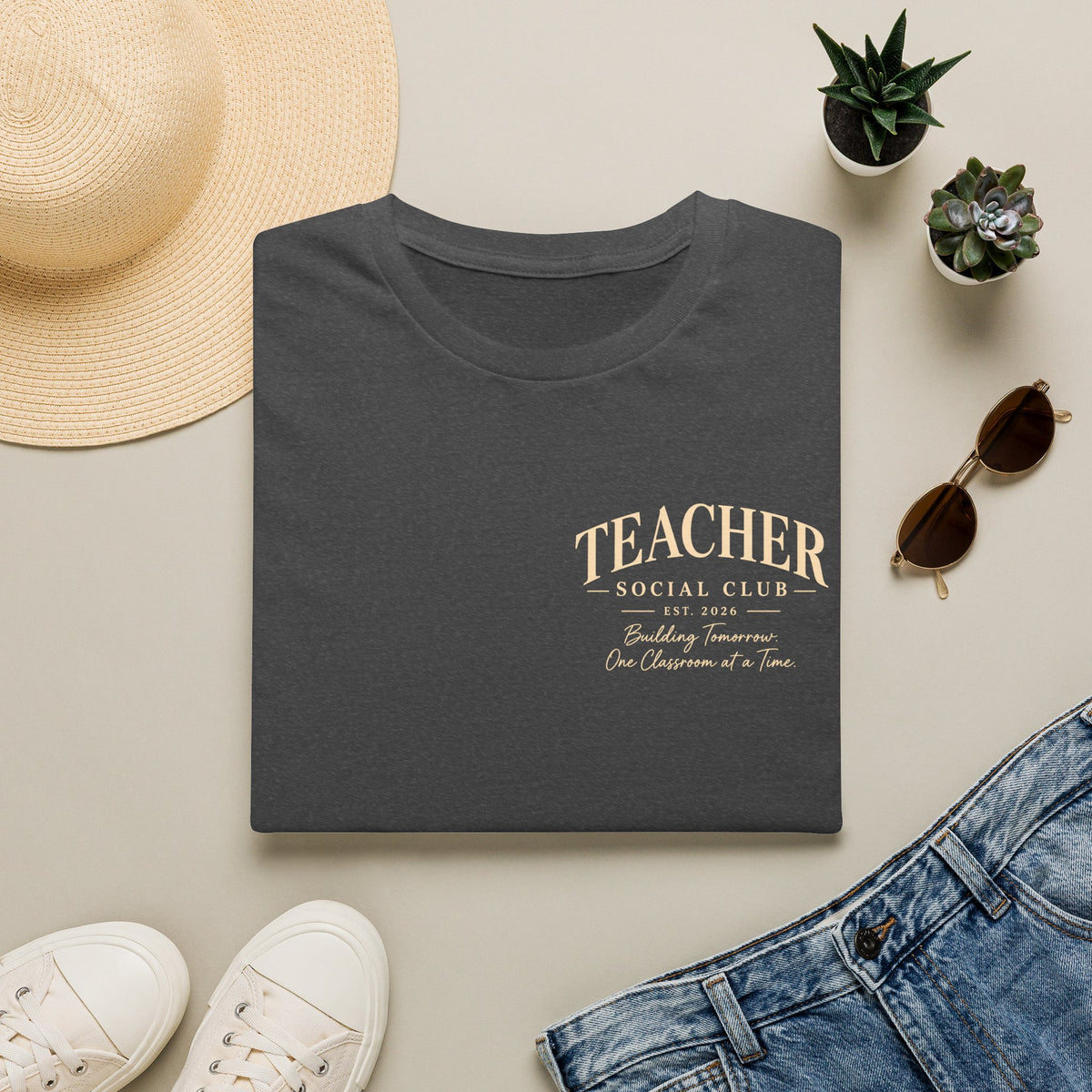 Teacher Social Club T-Shirt – Vintage Collegiate Teacher Gift Tee