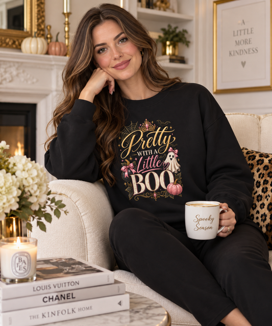 Pretty With a BOO Crewneck Sweatshirt