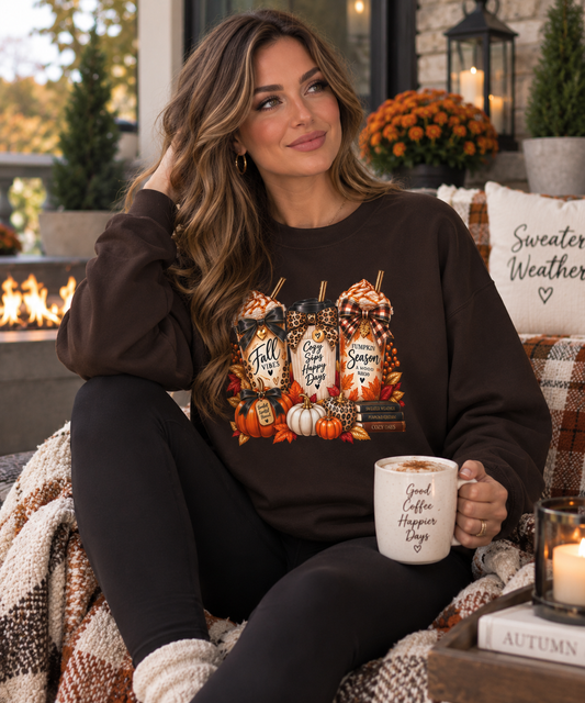 Fall Coffee Cozy Crewneck Sweatshirt