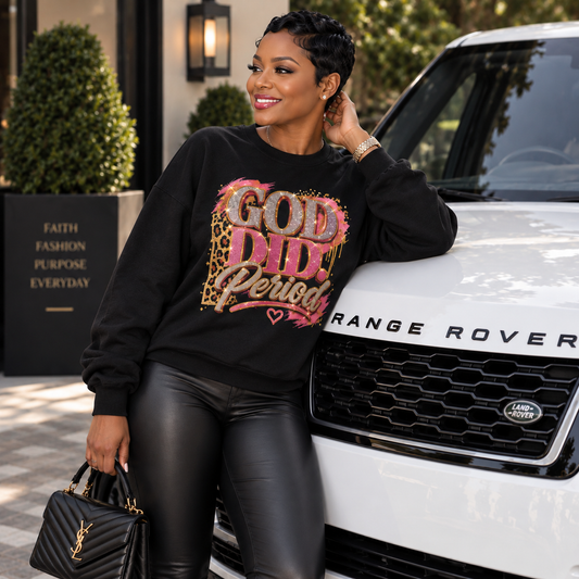 God Did Period Crewneck Sweatshirt