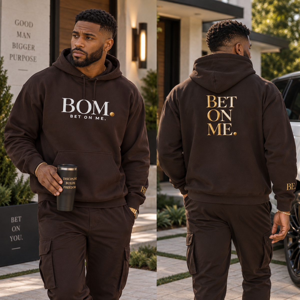 BOM Back Graphic Hooded Sweatshirt
