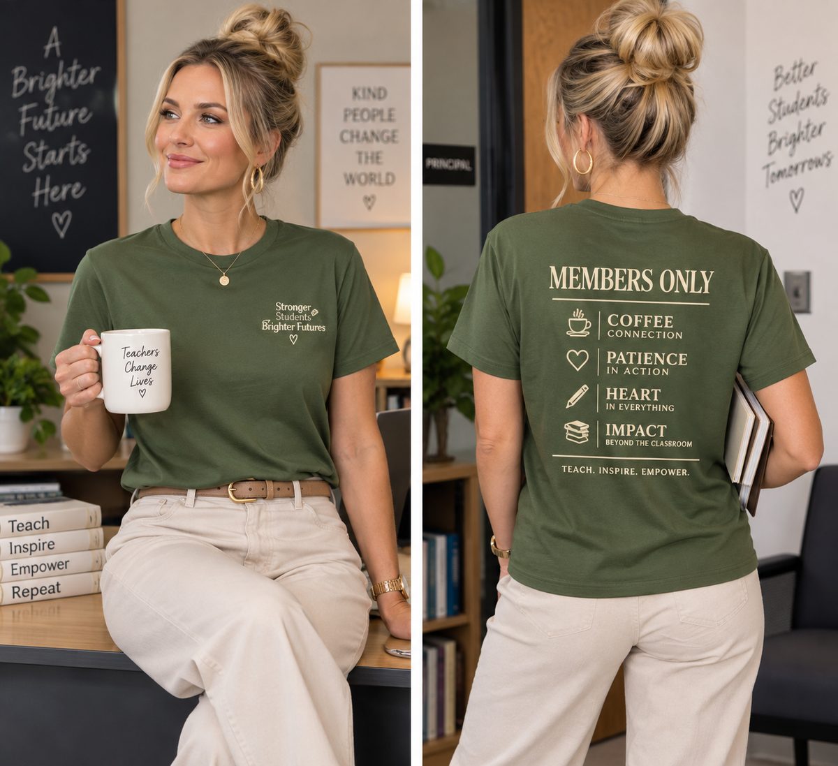 Teacher "Members Only" Back Graphic SS Tee