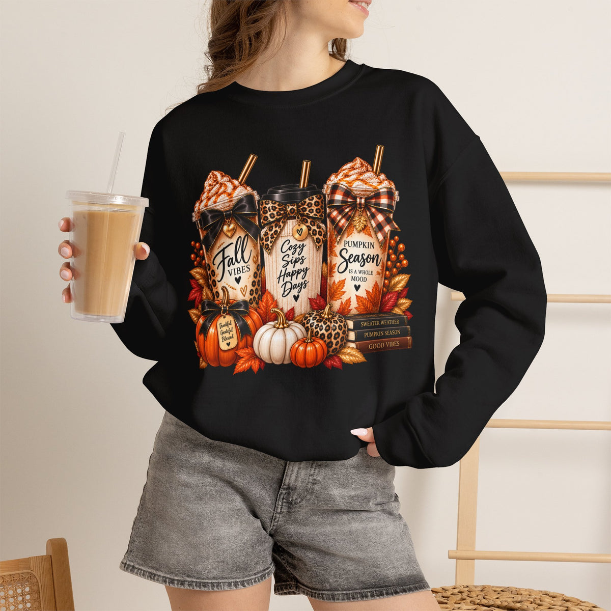 Fall Coffee Cozy Crewneck Sweatshirt