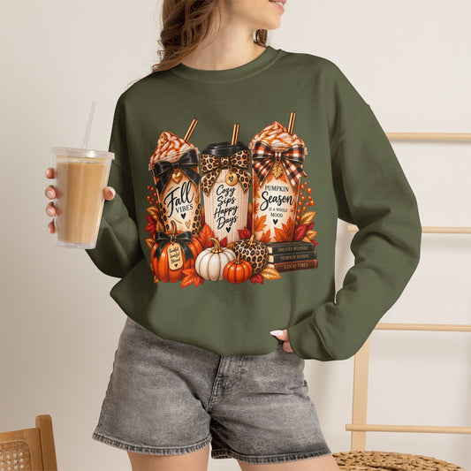 Fall Coffee Cozy Crewneck Sweatshirt