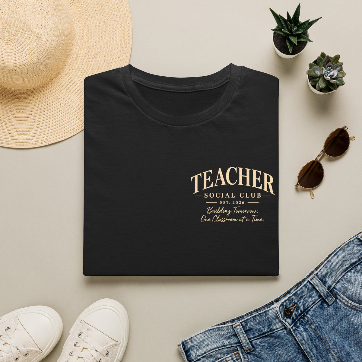 Teacher Social Club T-Shirt – Vintage Collegiate Teacher Gift Tee