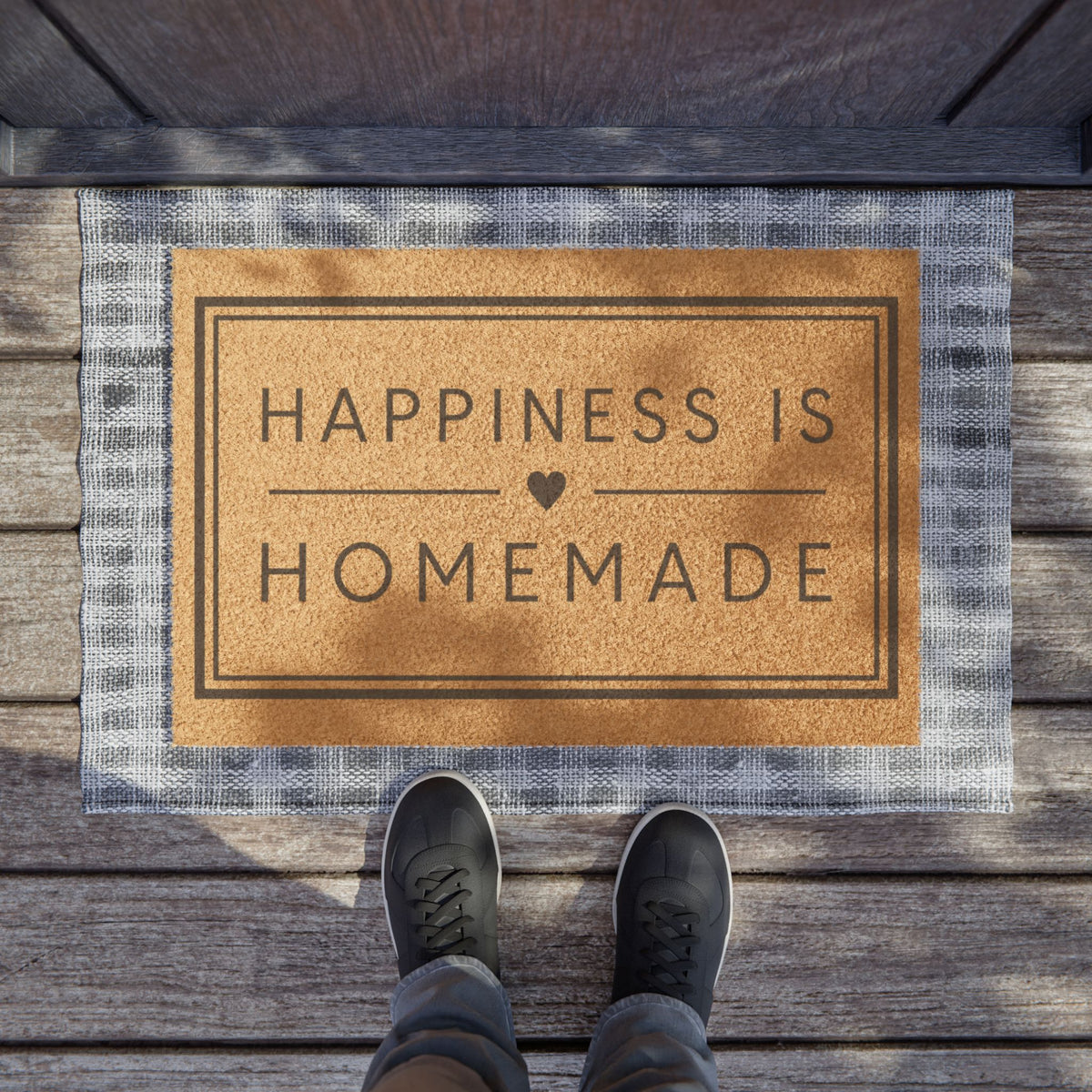 Happiness Is Homemade Doormat