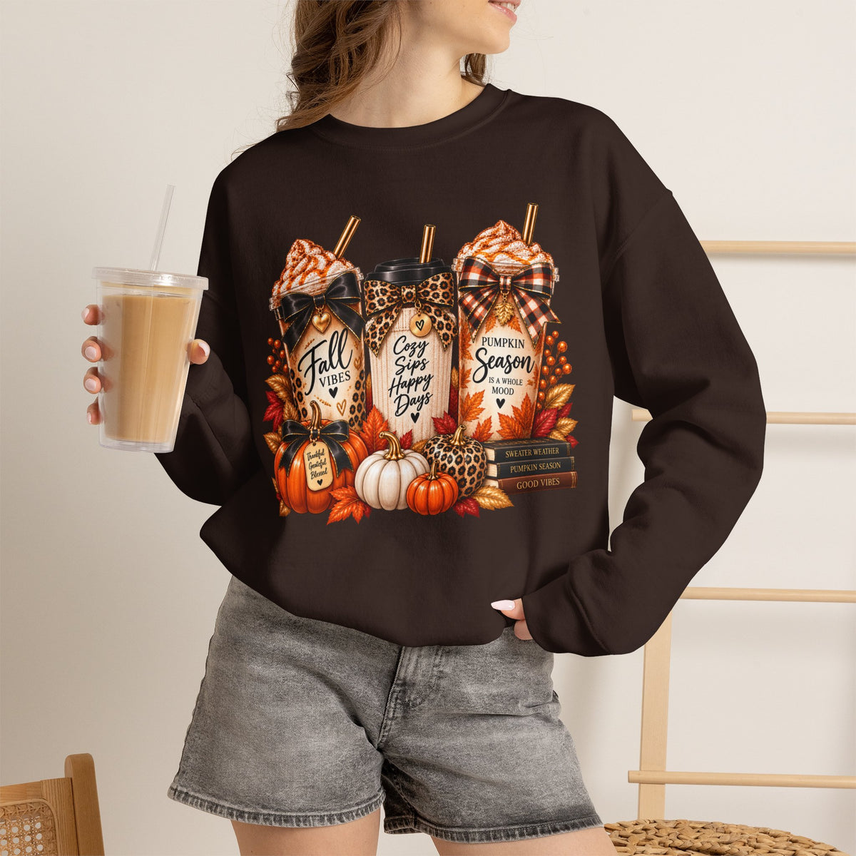 Fall Coffee Cozy Crewneck Sweatshirt